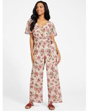 Guess Noel Floral Jumpsuit - Orange