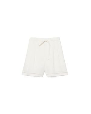 Lacoste Tailored High-Waist Shorts - White