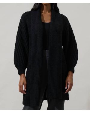 Sugarlips Haeli Oversized Open Cardigan - Black