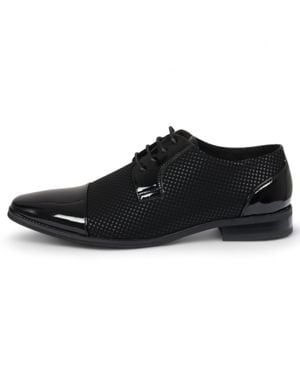Infinity Leather Leather Oxford Formal Derby Shoes - Black