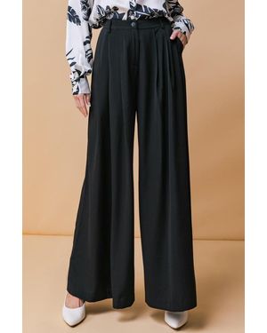 TRUEDAMES Throw It Back Woven Pants - Black