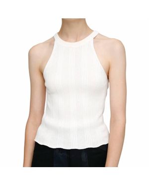 Moussy Braid Delta Tank Top - White
