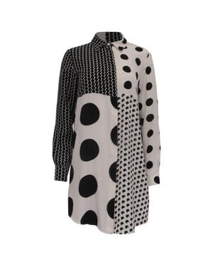 Sportmax Polka Dot Shirt Dress - Black