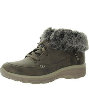 Skechers Faux Fur Lined Faux Fur Winter & Snow Boots - Green