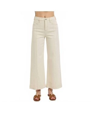 Risen Rachel Wide Leg Denim Jeans - Natural