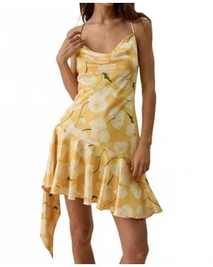 Astr Paloma Floral Mini Dress - Yellow