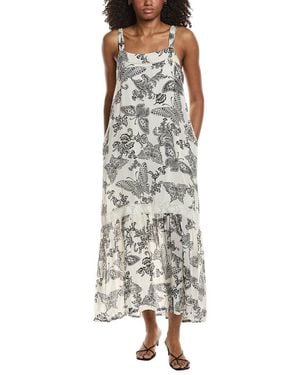 Johnny Was Finley Midi Dress - Gray