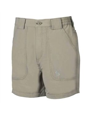 Hook & Tackle Beer Can Stretch Shorts - Natural