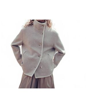 Urban Daizy Chantel Embroidered Jacket - Gray