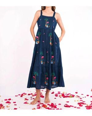 Nimo With Love Cornflower Midi Dress - Blue