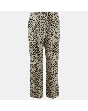 Just Cavalli Leopard Jersey Pants - Gray