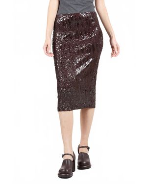 GRADE & GATHER Gabrielle Sequin Midi Skirt - Multicolor