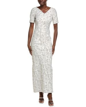 JS Collections Valerie Jacquard Gown - White