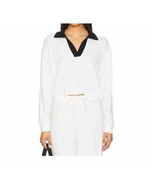 Splits59 Joan Fleece Polo Sweatshirt - White