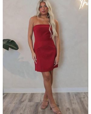 Sunday Edition Soiree Strapless Mini Dress - Red