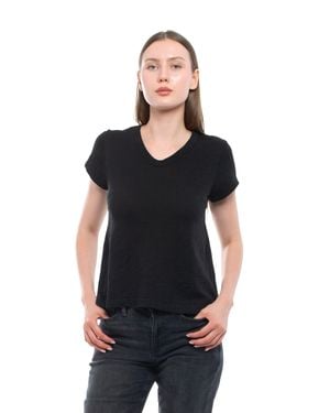 Wilt V-Neck Short Sleeve Baby Tee - Black