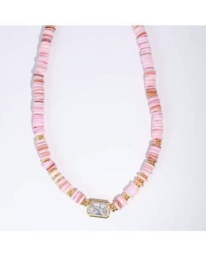 Treasure Jewels Dream Pop Gemstone Necklace - Pink