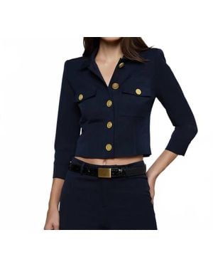 L'Agence Kumi Cropped Jacket - Blue