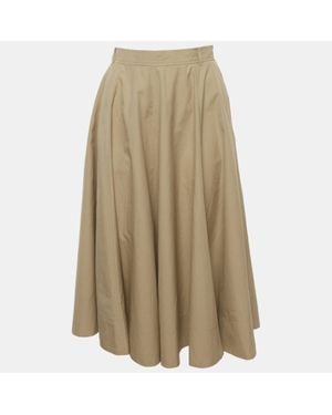 Weekend by Maxmara Cotton Flared Midi Skirt - Natural