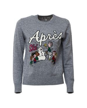 MC2 Saint Barth Peanuts Intarsia Après Ski Motif Sweater - Gray