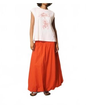 FRNCH Costabile Maxi Skirt - Red