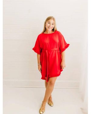 Heart of Grace Vivi Caftan Mini Dress - Red