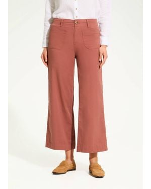 Fdj Christina Wide Ankle Denim Pant - Red