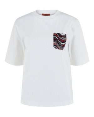 Missoni Patterned Pocket T-Shirt - White