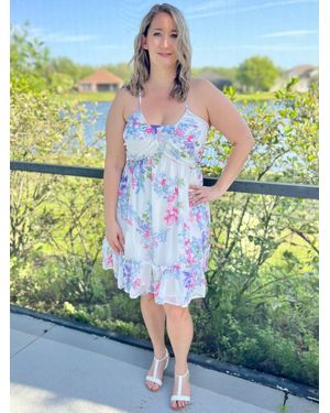 White Birch Garden Wedding Mini Dress - Green