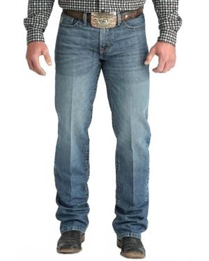 Cinch Grant Medium Stonewash Relaxed Boot Cut Jeans - Blue