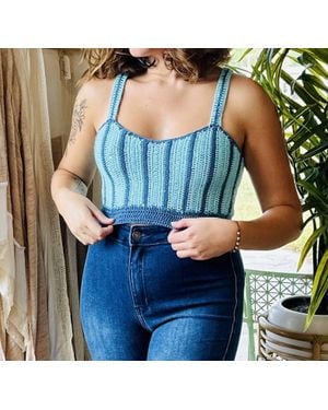 Listicle Christine Crop - Blue