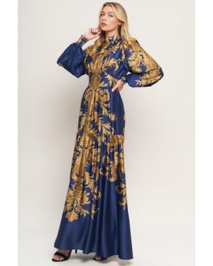TRUEDAMES Palace Waltz Woven Maxi Dress - Blue