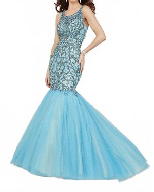 Tiffany Designs Mermaid Gown - Blue