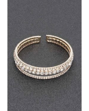 Fashnzfab Rhinestone Bracelet - Gray