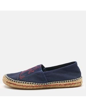 Carolina Herrera Canvas Espadrille Flats - Blue