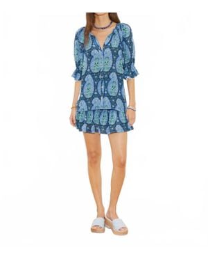 BOTEH Onda Short Sleeve Blouse - Blue