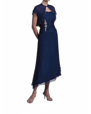 Cameron Blake Asymmetrical Hem Dress - Blue