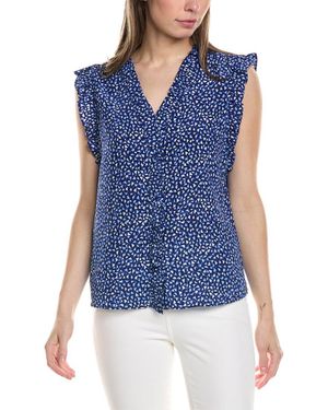 tyler boe Penny Silk Top - Blue