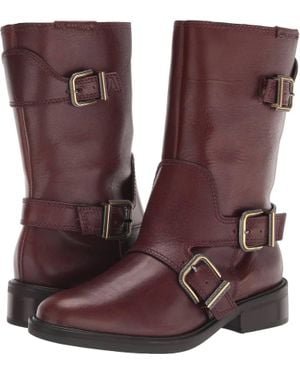 Vince Camuto Leather Alicenta Moto Boot - Purple