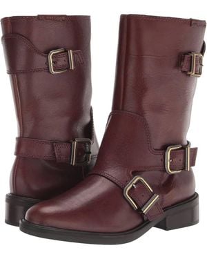 Vince Camuto Leather Alicenta Moto Boot - Purple