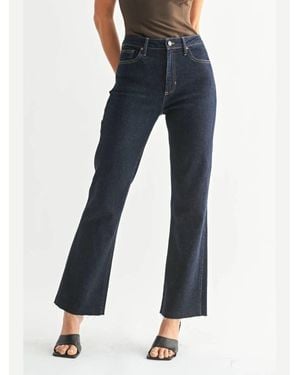 Just Black Denim Cropped Flare Jeans - Blue