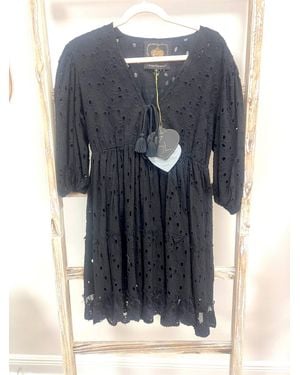 Z & L Europe Eyelet Mini Dress - Blue