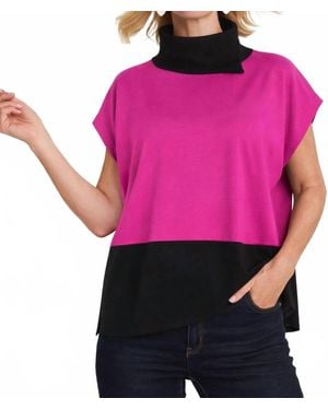 J'Envie/Eli Milano Colorblock Top - Pink