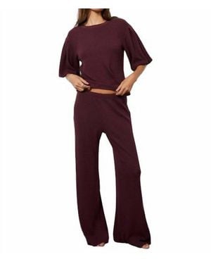Bobi Wide Leg Drawstring Pant - Red
