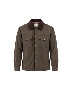 MC2 Saint Barth Matte Corduroy Collar Jacket - Brown