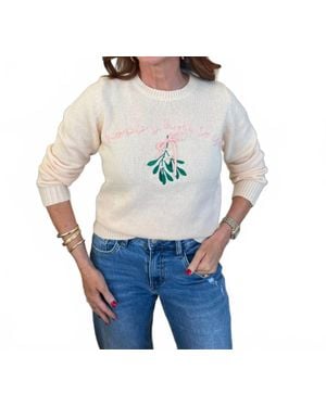 En Saison Mistletoe Holiday Sweater - Blue