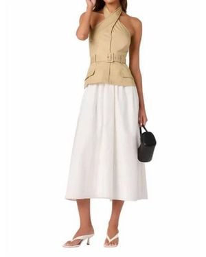 Astr Aleda Midi Dress - White