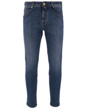 Jacob Cohen Dark Denim Slim-Fit Five-Pocket Jeans - Blue