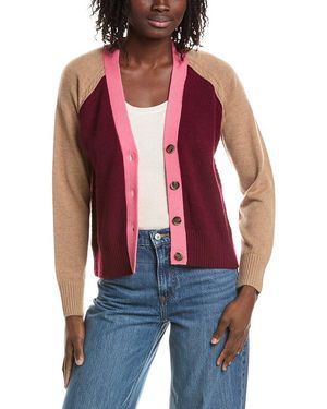 Isla Brianna Colorblock Cashmere Sweater - Red