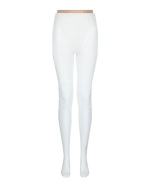 Valentino Floral Lace Tights - White